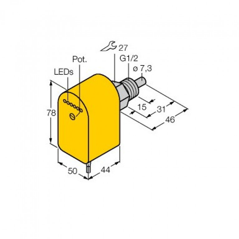 Датчик расхода Turck FCS-G1/2A4P-VRX/24 В постоянного тока