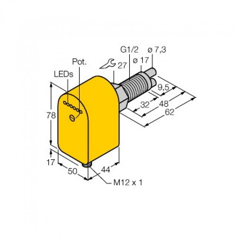 Датчик расхода Turck FCS-GL1/2A2P-AP8X-H1141/A