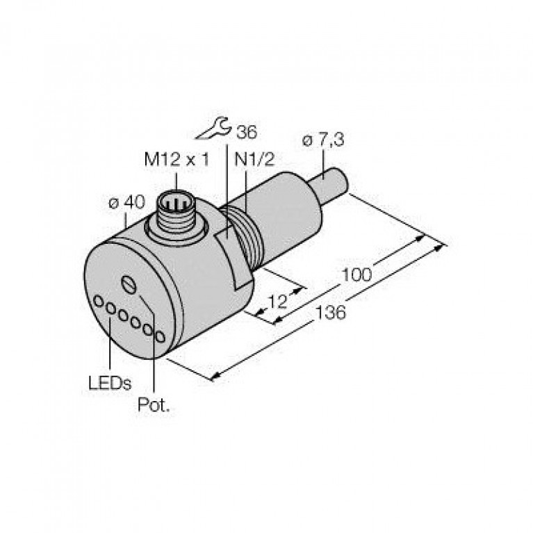 Датчик расхода Turck FCS-N1/2A4-AP8X-H1141/L100
