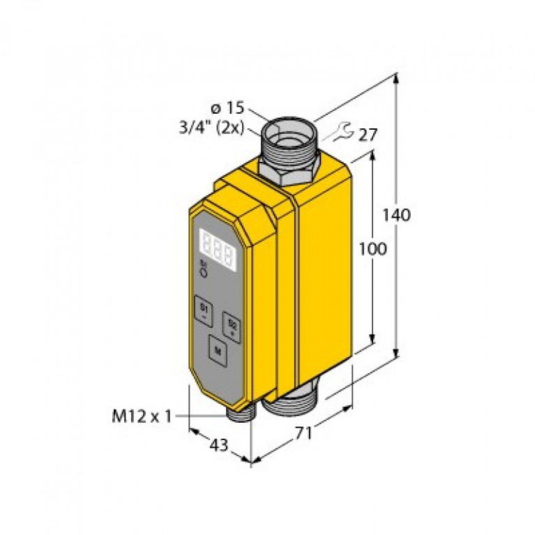 Датчик расхода Turck FTCI-3/4D15A4P-4UP8X-H1160