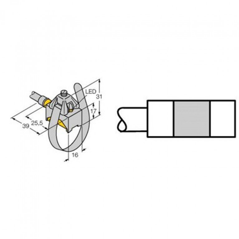 BIM-KST-AP6X Датчик положения цилиндра Turck, 3-проводной, постоянный ток PNP