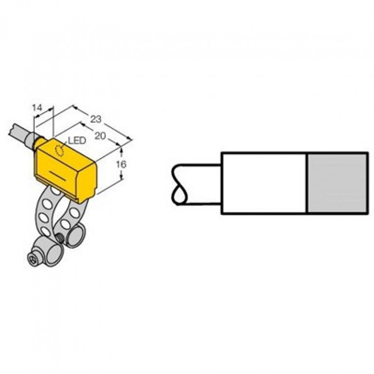 BIM-PST-AN6X-2-RS4T W/KLP80 Индуктивный магнитный цилиндрический датчик Turck