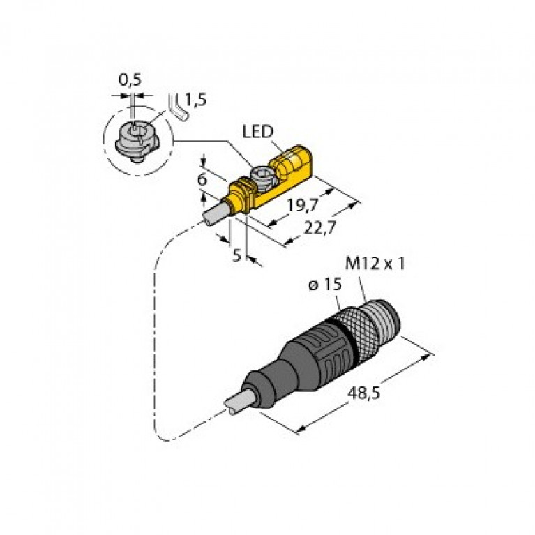 BIM-UNTK-AP7X-0.3-RS4 Датчик положения цилиндра Turck